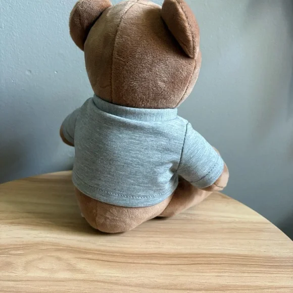 Coach Brown Teddy Bear with Gray Shirt - Picture 4 of 5